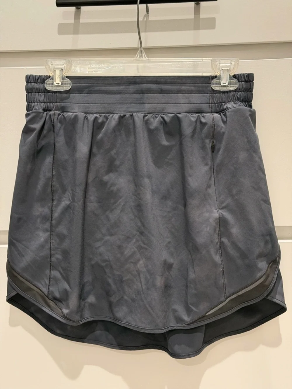 Lululemon Hotty Hot HR Skirt Long Diamond Dye Pitch Grey Graphite